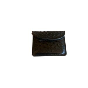 Vintage Don Hume Leather Black Coin Pouch Hook Loop Closure Belt Slide